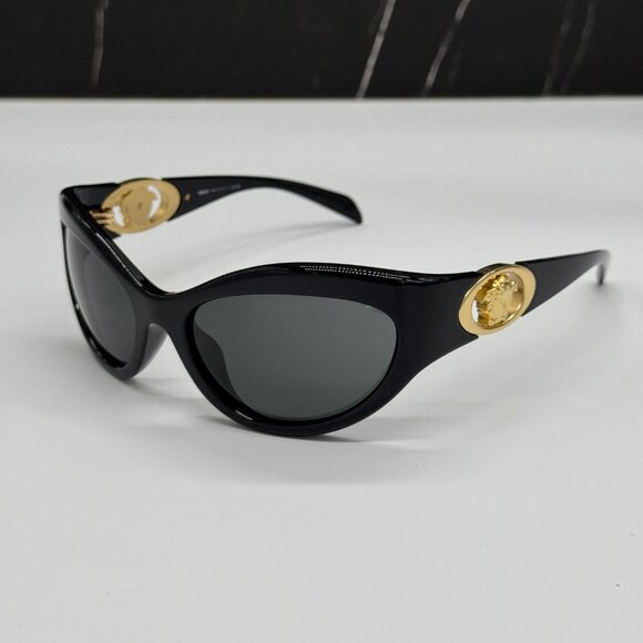 NEW VERSACE VE4485 GB1/87 SUNGLASSES WOMEN BLACK VE4485 GB187 EYEWEAR